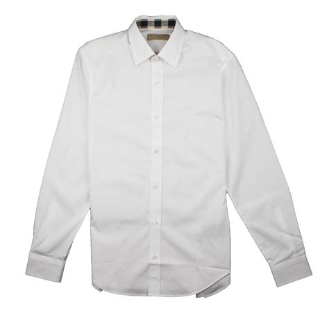 burberry inspired|Burberry white long sleeve shirt.